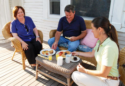 Served on the porch