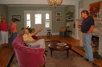 Upstairs lounge in the Mansion